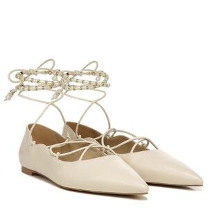 SAM EDELMAN WINSLET LACE UP POINTED TOE FLAT